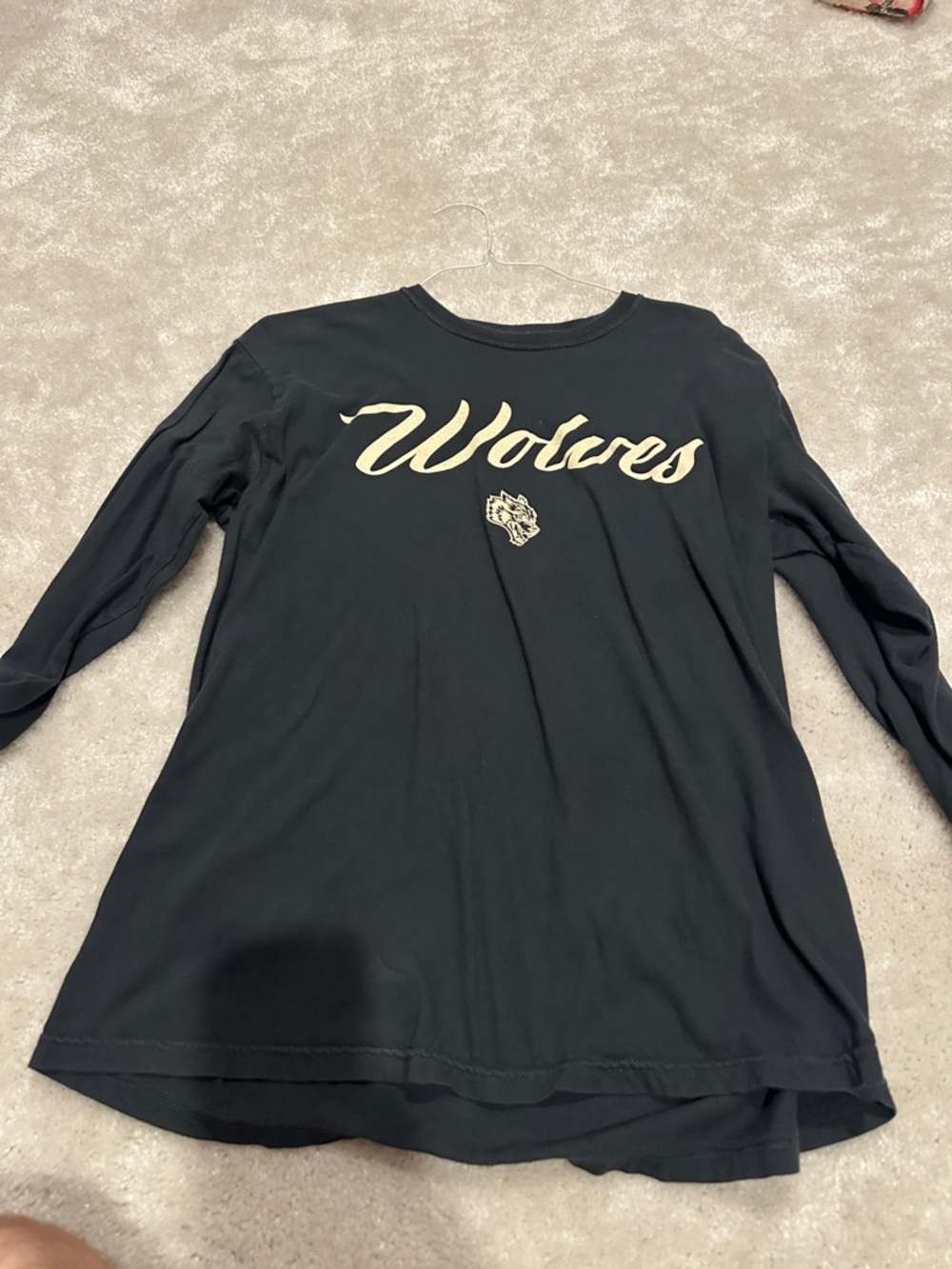 Darc Sport Black Long Sleeve 'Wolves' Crewneck Top
